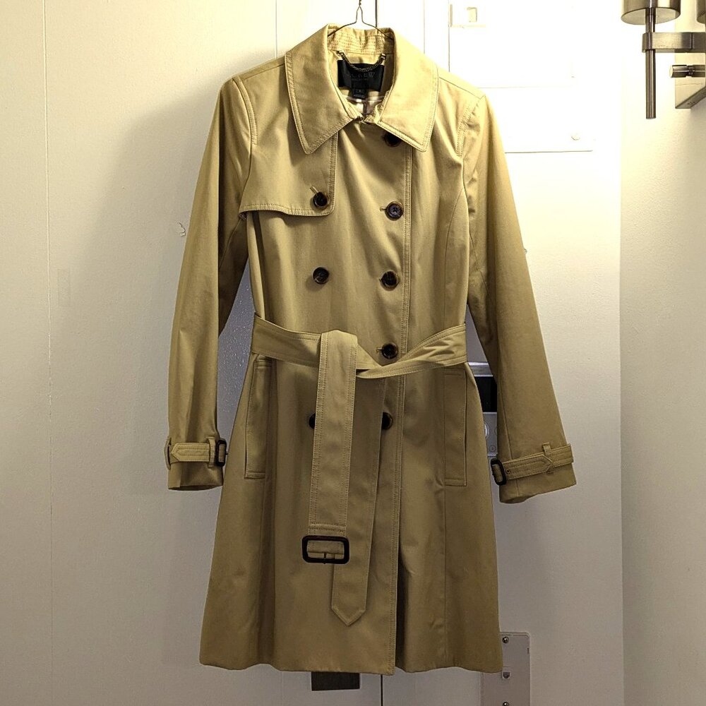 J Crew Women's Trench Coat, Beige, Size 6